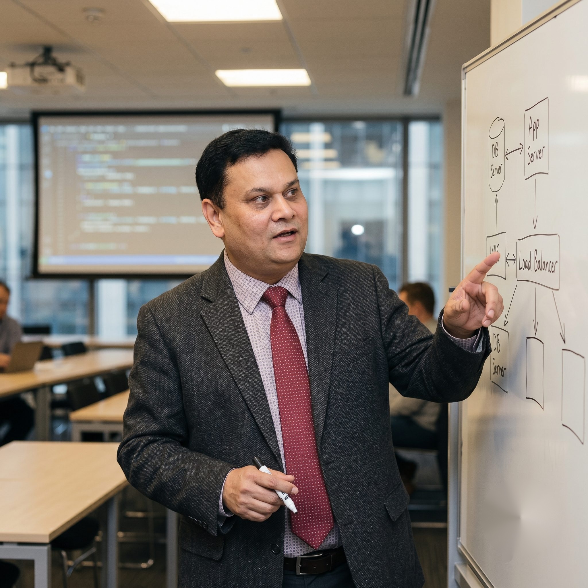 TLC instructor teaching
          a systems architecture session